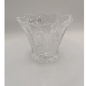 Studio Nova Clear Pressed Glass Country Flair Rose Star Fan Open Sugar Holder